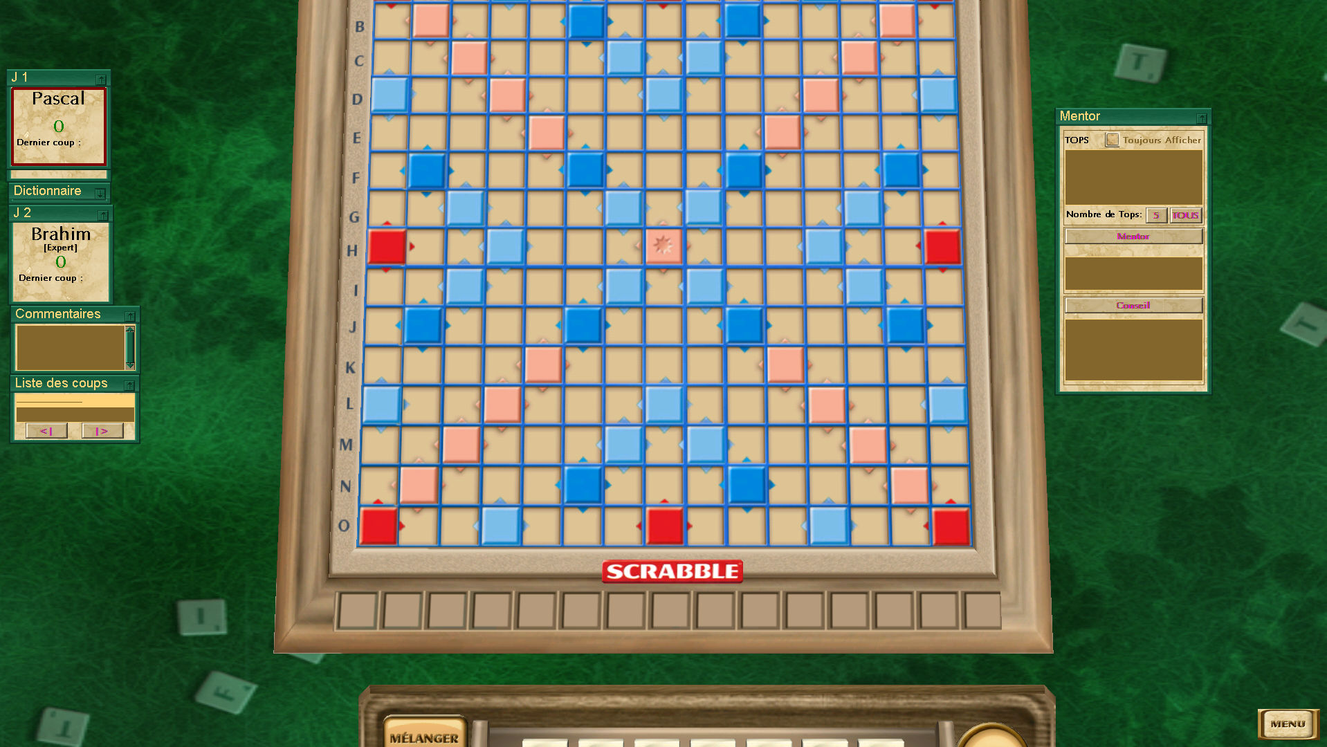 Plateau Scrabble 2005