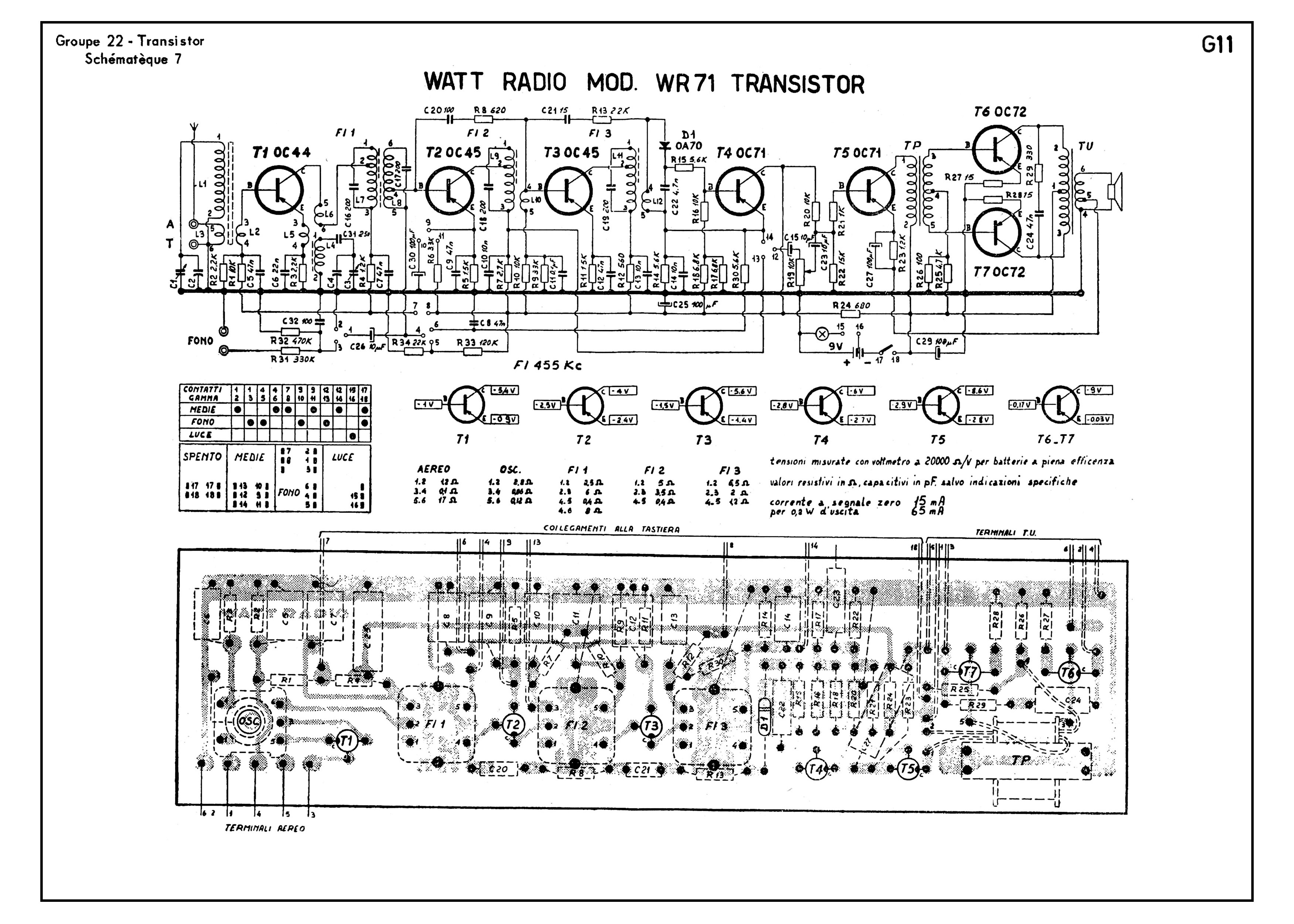Watt Radio mod. WR71 Transistor